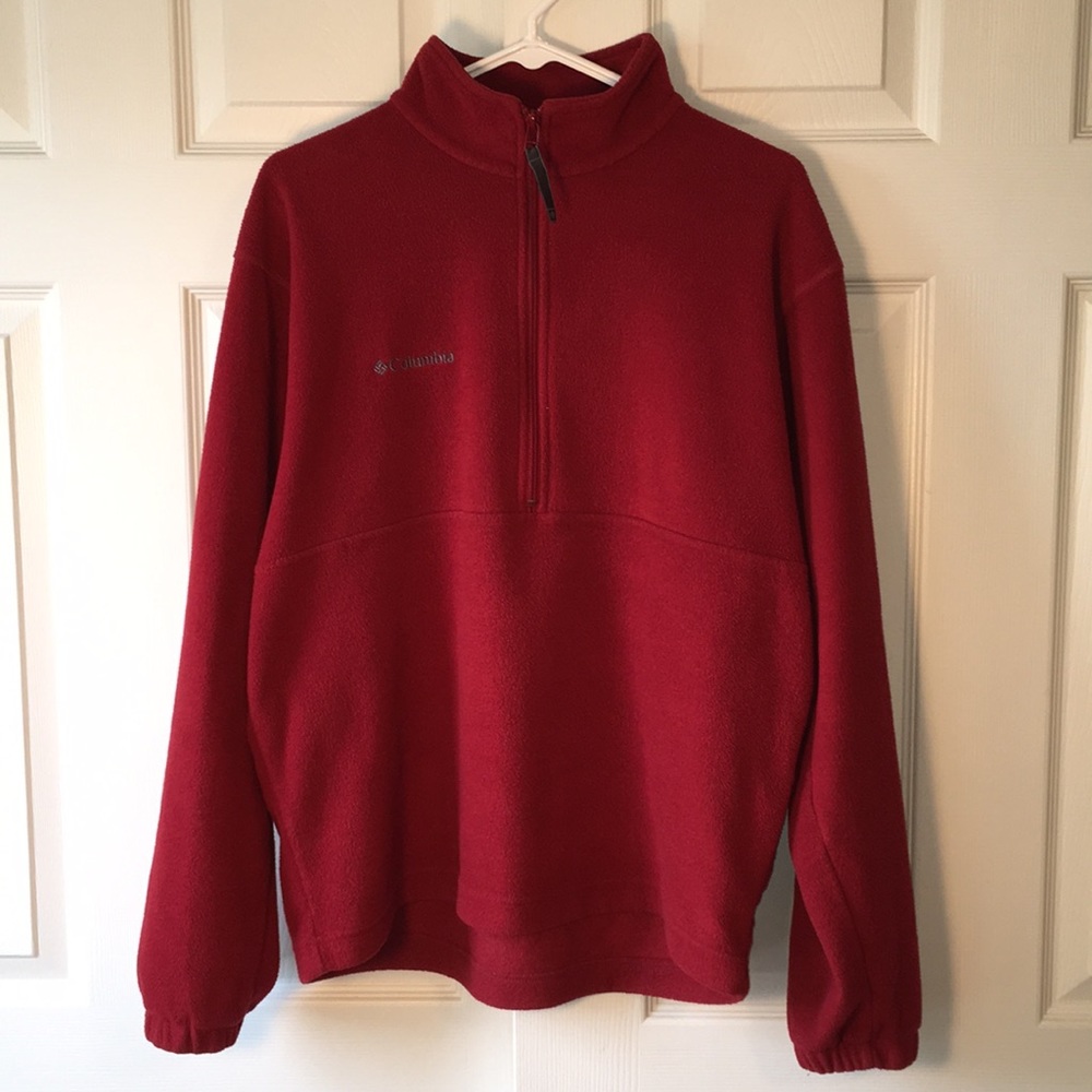Columbia long sleeve red fleece